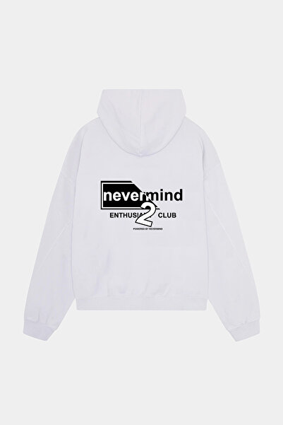 NEVERMIND Streetwear oversized Hoodie – Μαύρο με τύπωμα με κουκούλα Φούτερ
