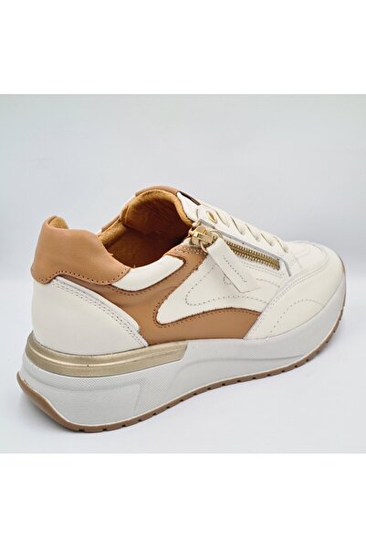 Mammamia D25Ka-7295 of White Genuine Leather Women's Daily Casual Sneaker