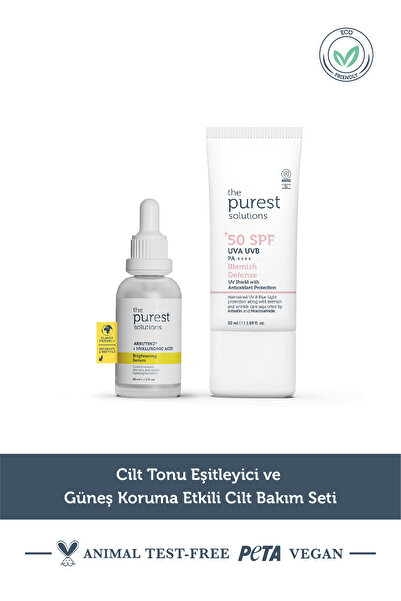 The Purest Solutions Skin Care Set with Skin Tone Equalizer and Sun Protection Effect