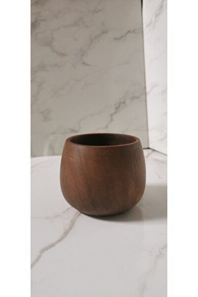 ayrawood كوب تخييم من خشب الجوز مقاس 7.5x7 سم منتج طبيعي