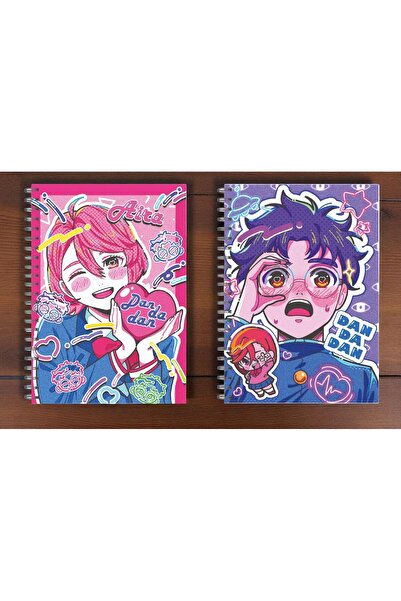 nihonwosekai Dan Da Dan 2Pcs Anime A5 Boy Spiral Notebook 50 Sheets Ayase Momo Ken Takakura Dandadan