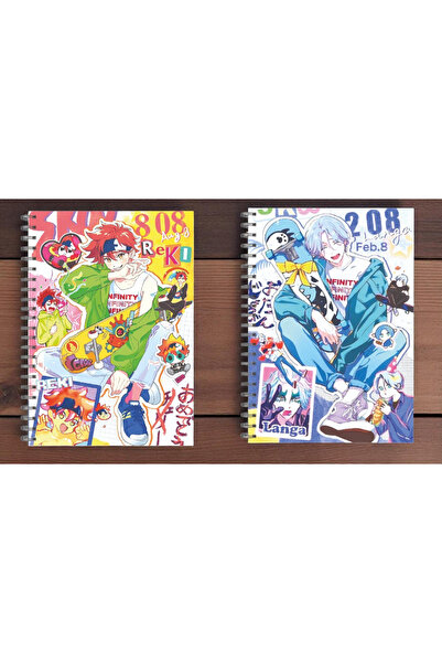 nihonwosekai S8 The Infinity 2 buc. Caiet cu spirală Anime A5, 50 de coli Reki și Langa