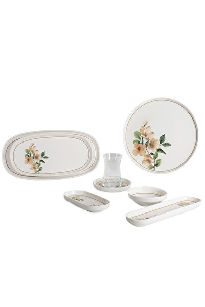 İpek PORSELEN 6 KİŞİLİK 29 PARÇA KAHVALTI TAKIMI (MİGLENA)