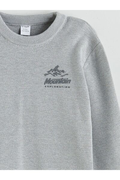 LC Waikiki Lcw Kids Crew Neck Printed Boys' Knitwear Sweater