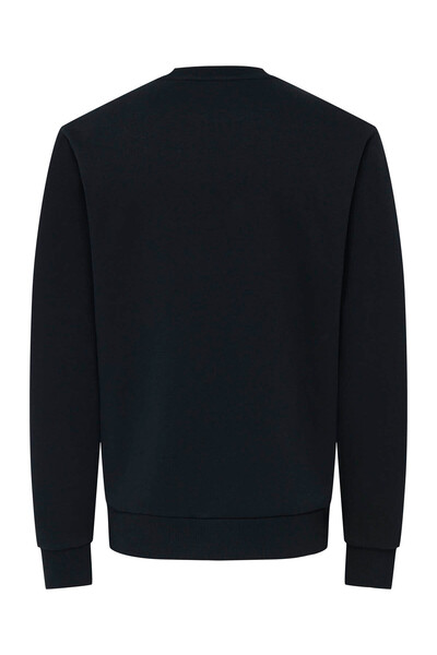Only & Sons Onsceres Reg Ls Logo Crew Siyah Erkek Sweatshirt 22035226