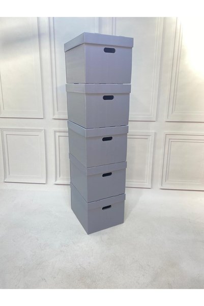 özekim ticaret Storage Box 5 Pcs Decorative Organizer Storage Box Toy Box Archive Storage