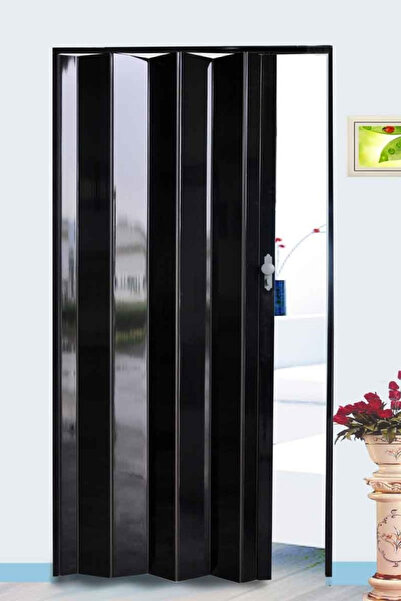 homenter Modern Katlanabilir Highgloss Siyah Akordiyon Kapı - 85x203 cm