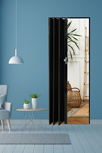 homenter Modern Katlanabilir Highgloss Siyah Akordiyon Kapı - 85x203 cm