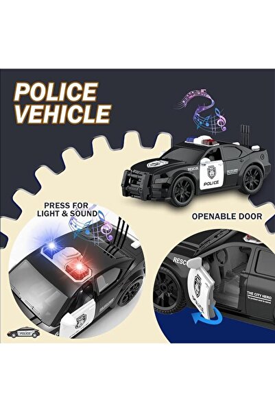 OEM Set of 4 emergency vehicles, with lights and sounds, multicolor