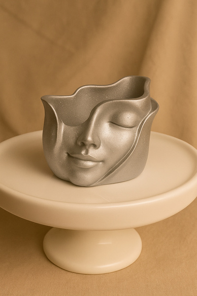 ZEROXO Kadın Sureti Dekoratif Saksı