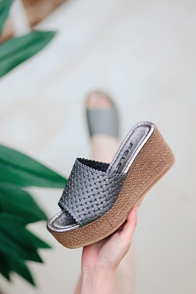 Madam Tarz Felix Wedge Sole Studded Slippers