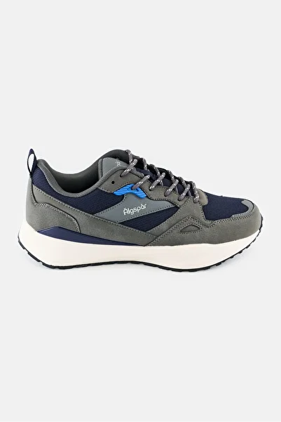 Algspar Men Brand Logo Lace Up Hiking Shoes, Multicolor