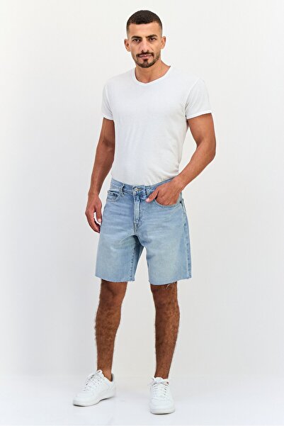 GAP Men Washed Denim Shorts, Blue