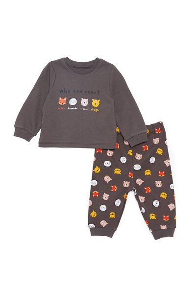 ebebek Hello Baby HelloBaby Erkek Bebek Pijama Takımı Bisiklet Yaka Uzun Kol ...