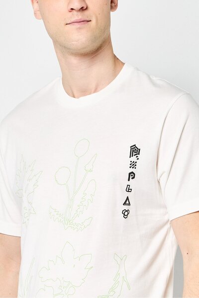 Replay Men Crew Neck Short Sleeves Graphic Print T-Shirt, White