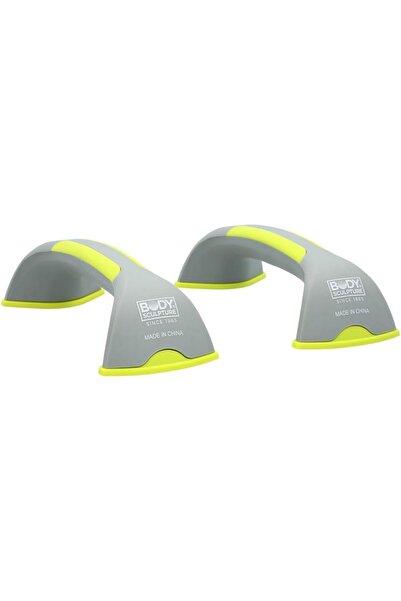 erorex 2 Piece TPR Comfortable Handle Push Up Bar Gray and Yellow