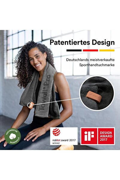 erorex Towell pro sports towel iron gray 105cm x 42.5cm