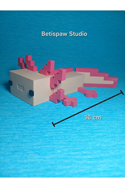 Minecraft Axolotl Figür Sevimli Oyuncak Pembe