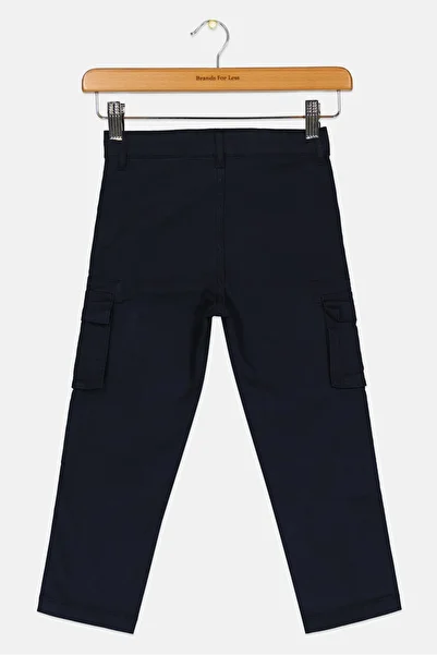 Hamleys Toddlers Boy Solid Cargo Pocket Pants, Dark Navy
