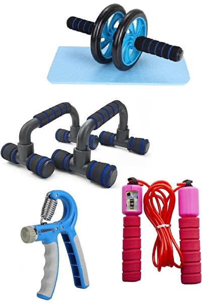 erorex Fitness Equipment Set Abdominal Wheel Push Up Wheel Push Up Hand Grip Nerve Strength Jump Rope Home
