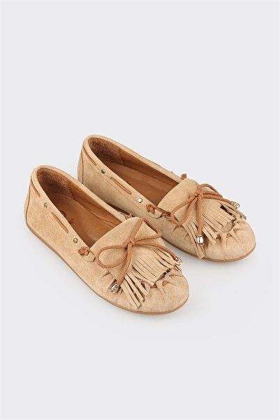 Elle Shoes Naturel Deri Kadın Günlük Ayakkabı