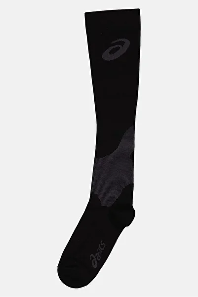 Asics Men 1 Pair Plus Calf Brand Logo Compression Socks, Black