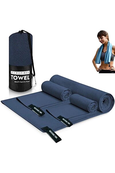erorex Gym Towels 3 Pack Premium Microfiber Quick Dry Towel Set Super Absorbent Compact Travel Perfect Gym
