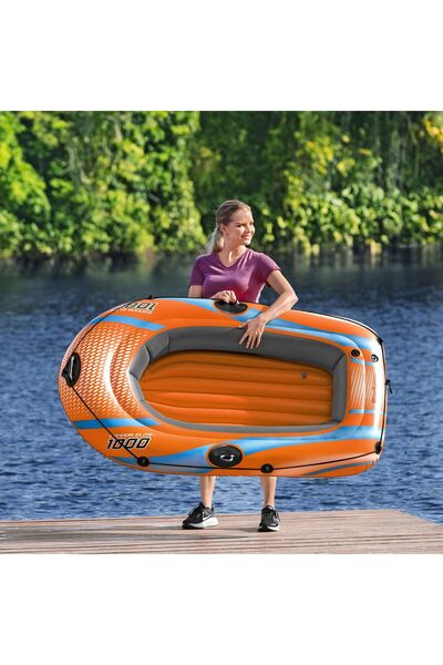 erorex Inflatable Boat Kondor Elite One Man Raft Heavy Duty Handles Interlocking Valves Hand Pump Multiple