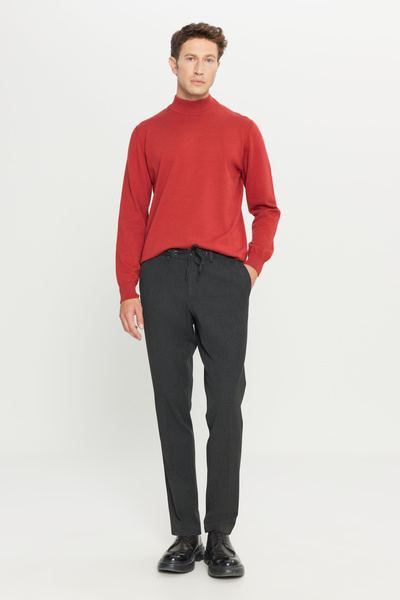 ALTINYILDIZ CLASSICS Men's Tile Cotton Standard Fit Regular Fit Half Turtleneck Knitwear Sweater