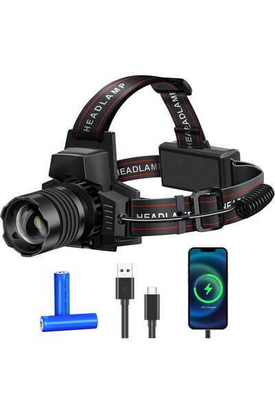 erorex Headlamp LED Head Lamp Rechargeable IPX 6 Waterproof Headlamps Camping Hiking Cycling Fishing