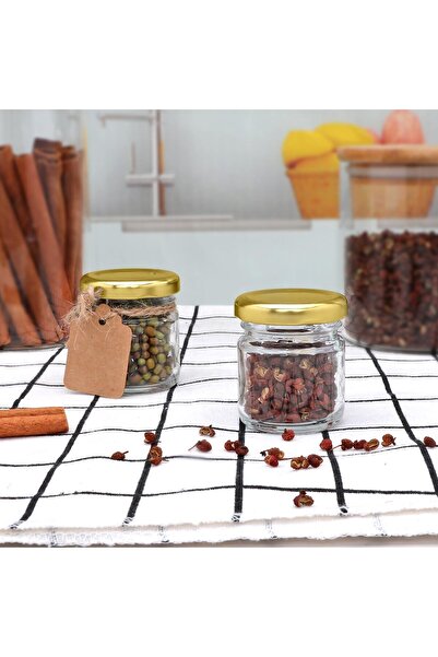 erorex Mini Glass Jars Set Bulk Pack 20Small Containers Lids | 1.5 Oz Clear Glass Bottles Honey, Jams,