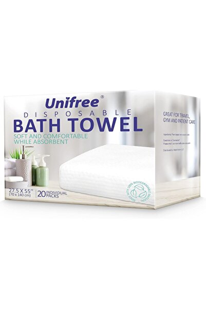 erorex Disposable Bath Towels 丨Camping Towel I Gym Towel I Barber Towel 20 Count Individually Packed Large