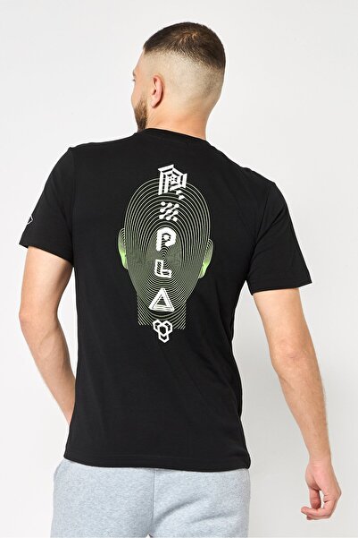 Replay Men Crew Neck Short Sleeves Graphic Print T-Shirt, Black