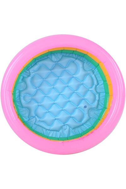 erorex Kids Pool Round Shape Pink Inflatable Lightweight Drain Hole Children Swimming Pool S 61Cm/24In