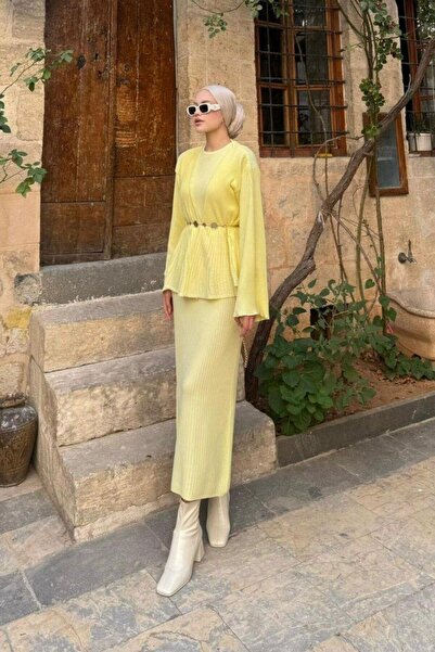 Şulemoda Giyim فستان ميدوسا جيللي أصفر