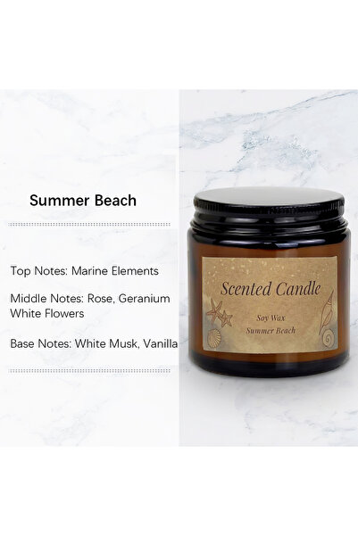 Generic Scented Candles, Scented Aromatherapy Candle for Home SPA Yoga, 100G (Summer Beach)