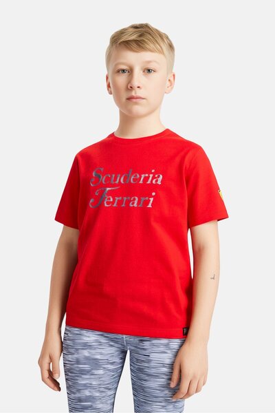 Ferrari Kids Boy Sportswear Fit Short Sleeve Outdoor T-shirt, Multicolor
