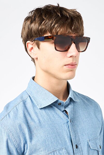 Lacoste Men L984S-240 Rectangular Sunglasses, Brown