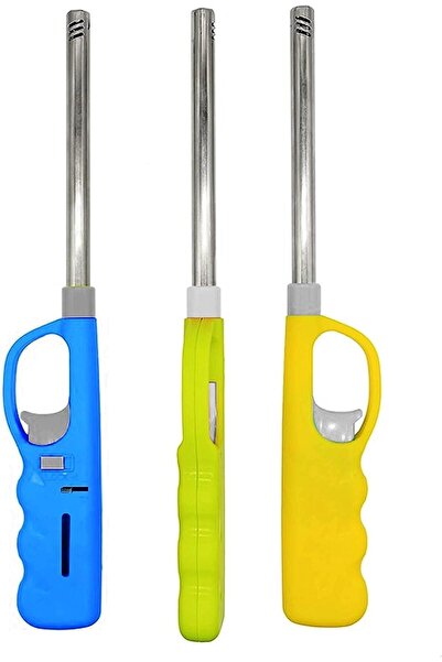 Generic Butane Refillable Gas Lighter for Kitchen by ALSAQER, Pack of 3