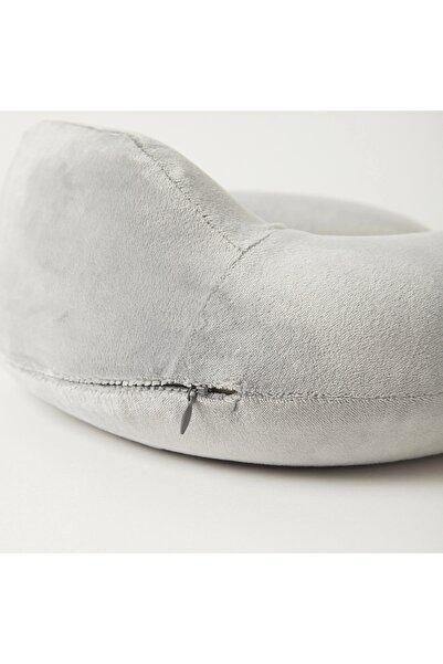 Home Center Solid Neck Pillow and Eyemask Set