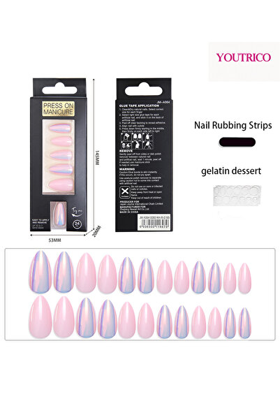 Youtrico 24 قطعة من أظافر الضغط، أظافر يومية أنيقة، أظافر ليزر، أظافر حفلات، ...