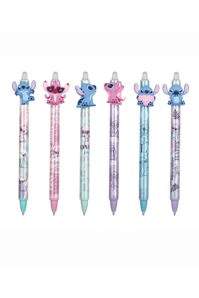 Patio Set of 6 write-erase rollers, with thermosensitive ink, with button, Disney characters Lilo & Stitch