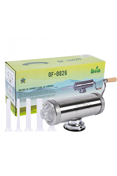 Golden Fish Masina de carnati 2.5 kg INOX ventuza, 5 palnii (10,15,19,22,25)