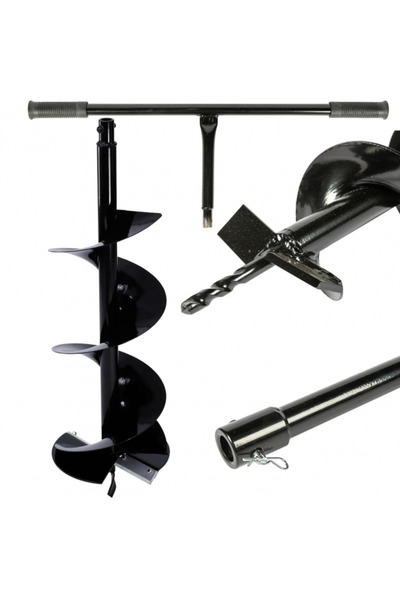 Mf Earth auger for power drill 250 mm x 800 mm + Manual handle