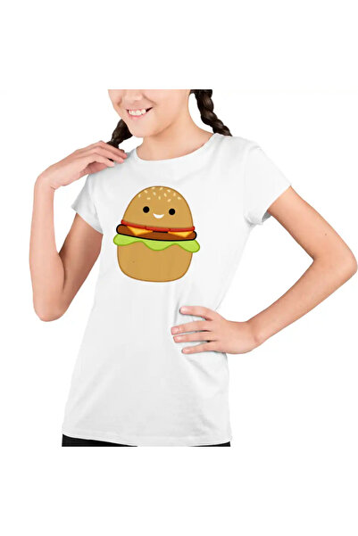 OEM Tricou Copii Fete Squishmallows Hamburger