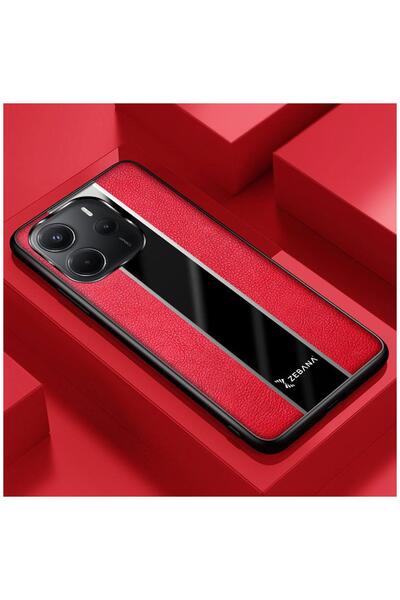 Zebana Xiaomi Redmi Note 14 4g Compatible Case Premium Leather Case Red