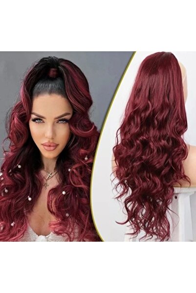 NATUREL Natürel peruk kızıl at kuyruğu