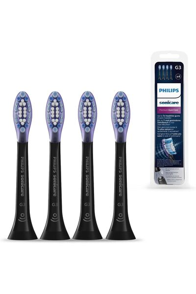 Philips Sonicare G3 Premium Gum Care Sonic Electric Toothbrush Heads for Teeth and Gum Health, Black