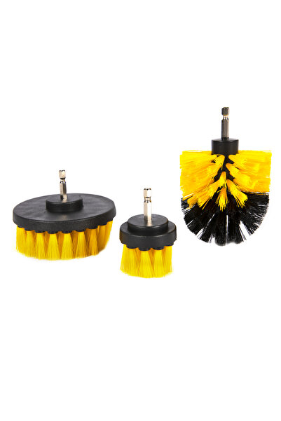 DETOOLZ Set of 3 cleaning brushes for drills
