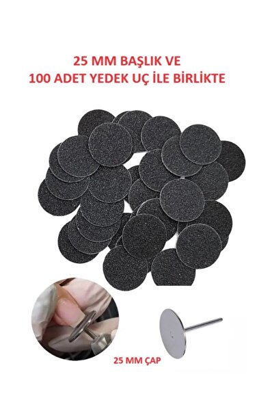 Helios 25 MM PODODİSK BAŞLIK+100 ADET TEK KULLANIM ZIMPARA(TÖRPÜ MAKİNELERİ-P...